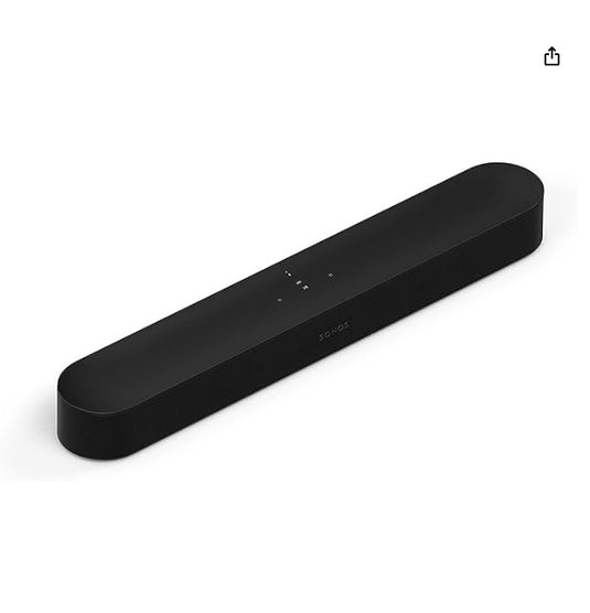 Sonos Beam (2.ª Gen.) – Barra de Sonido Compacta con Dolby Atmos y Control por Voz (Negra)