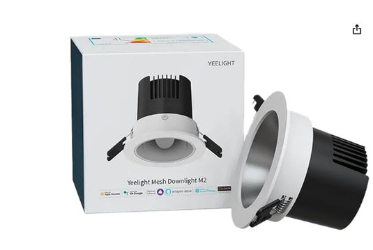Yeelight Downlight M2 – Foco Empotrable LED de Interior, Color Negro