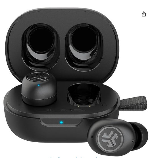 Auriculares Inalámbricos JLab JBuds Mini – True Wireless, 20+ Horas, EQ Personalizable, Negro