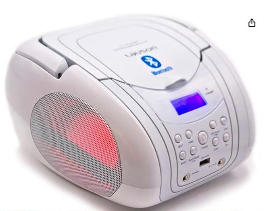 Lauson CP756 Radio CD Portátil con USB y MP3 | Boombox Estéreo con Bluetooth, Radio FM/PLL y Altavoces Integrados