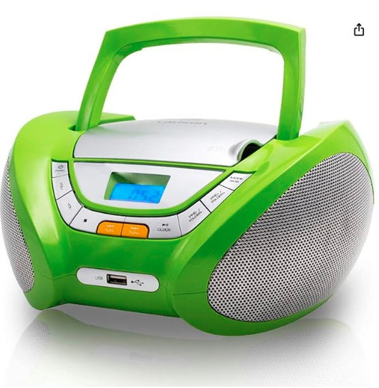 Lauson Boombox Radio-CD/MP3 Portátil | Verde