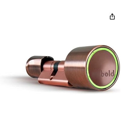 Bold SX-33 Smart Lock – Cilindro Electrónico Cobre, Cerradura Inteligente Sin Llave