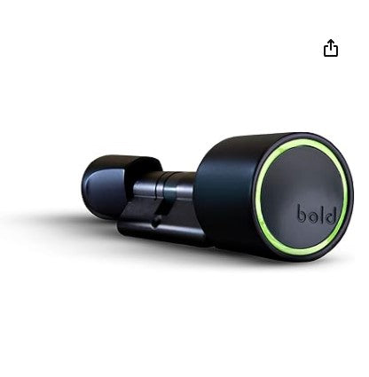 Bold SX-33 Smart Lock – Cilindro Electrónico Negro, Control de Acceso Sin Llave