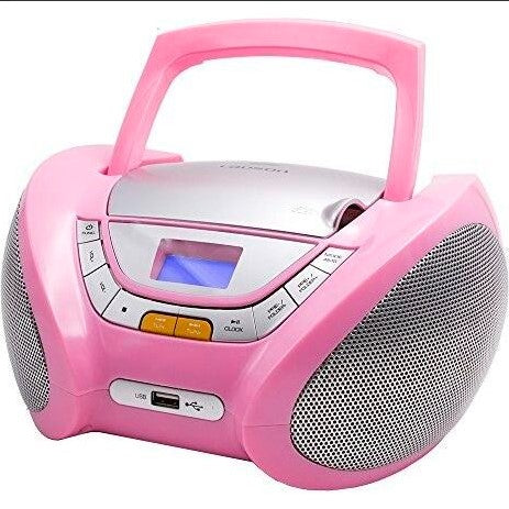 Lauson CP448 Boombox Portátil Rosa | Estéreo con Auriculares