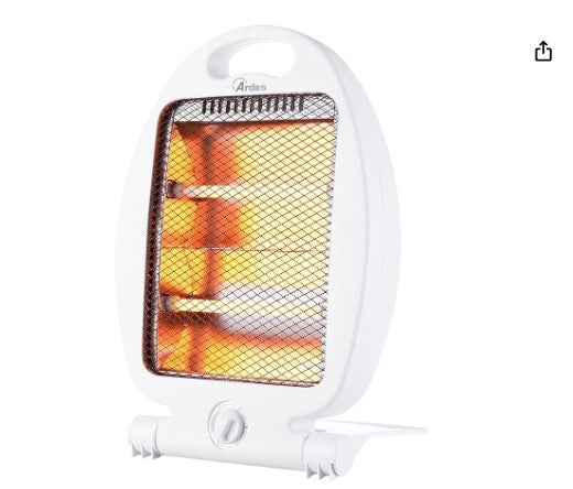 Ardes AR435C FLEXO MINI – Estufa de Cuarzo Plegable 400W/800W, Calefactor Compacto y Portátil para Habitaciones Pequeñas