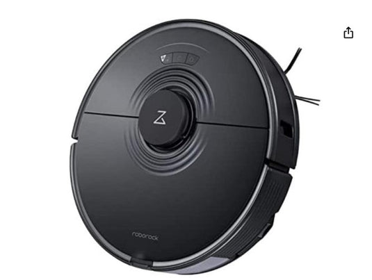 Roborock S7 Black | Robot Aspirador Inteligente 2 en 1 con Fregado y Succión Potente de 2500 Pa, Control por App y Batería de 3h