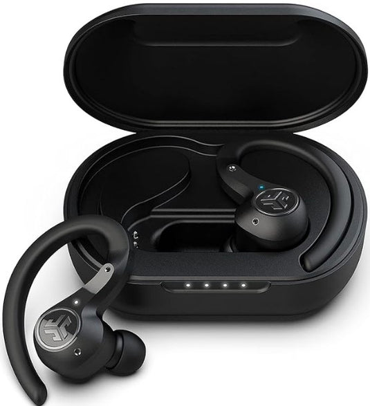 JLab Epic Air Sport ANC Auriculares Inalámbricos Deportivos | Cancelación de Ruido, 55+ Horas de Batería y Modo Película