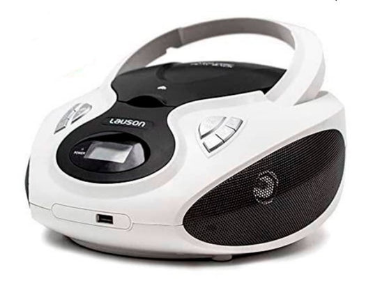 Reproductor CD Lauson CP630 – Boombox con USB y Radio Blanco