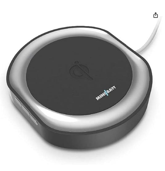 miniBatt Modular – Cargador inalámbrico ampliable a 3 (Fast Charge 15W, negro)