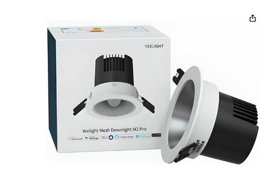 Yeelight Downlight M2 Pro – Foco Empotrable LED Negro, 8W, Base E27
