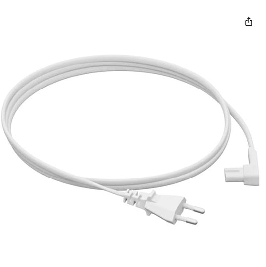 Cable de Alimentación Largo y Corto para Sonos One / Play:1 – Blanco