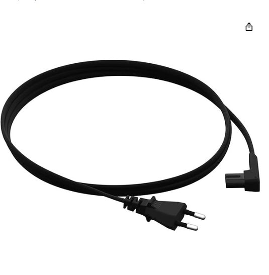 Cable de Alimentación Largo y Corto para Sonos One / Play:1 – Negro