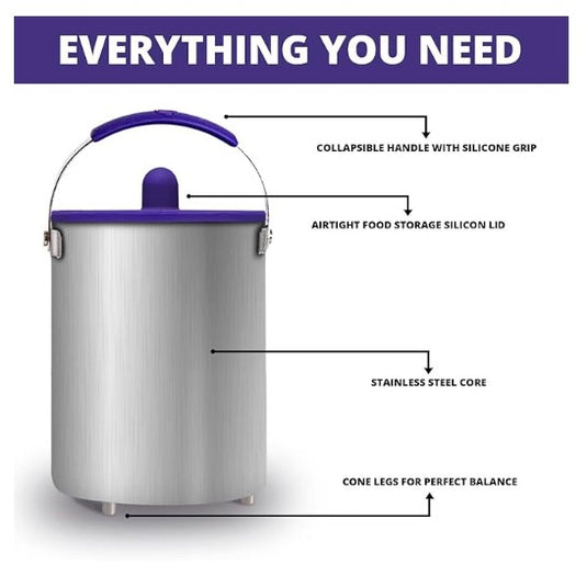 Ardent Nova Vessel – Recipiente Hermético Multiusos de Acero Inoxidable y Silicona