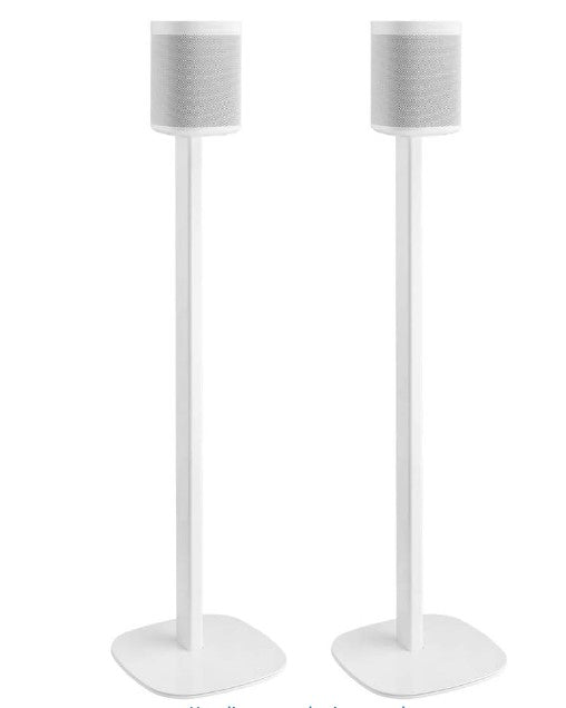 Cavus Floor Stand para Altavoz – Blanco (Metal y Material Sintético)