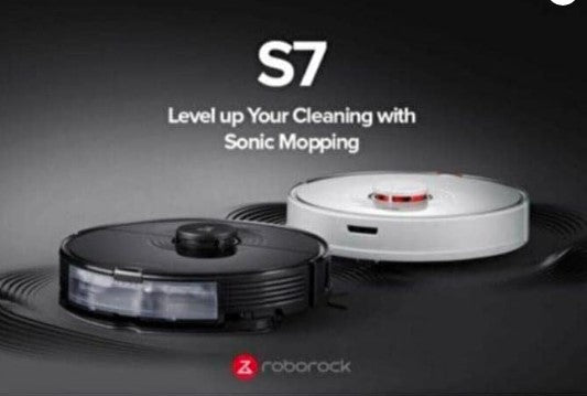 Roborock S7 Black | Robot Aspirador Inteligente 2 en 1 con Fregado y Succión Potente de 2500 Pa, Control por App y Batería de 3h