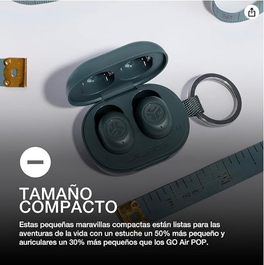 Auriculares Inalámbricos JLab JBuds Mini – True Wireless, 20+ Horas, EQ Personalizable, Negro