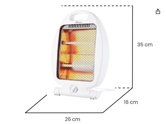Ardes AR435C FLEXO MINI – Estufa de Cuarzo Plegable 400W/800W, Calefactor Compacto y Portátil para Habitaciones Pequeñas