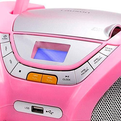 Lauson CP448 Boombox Portátil Rosa | Estéreo con Auriculares