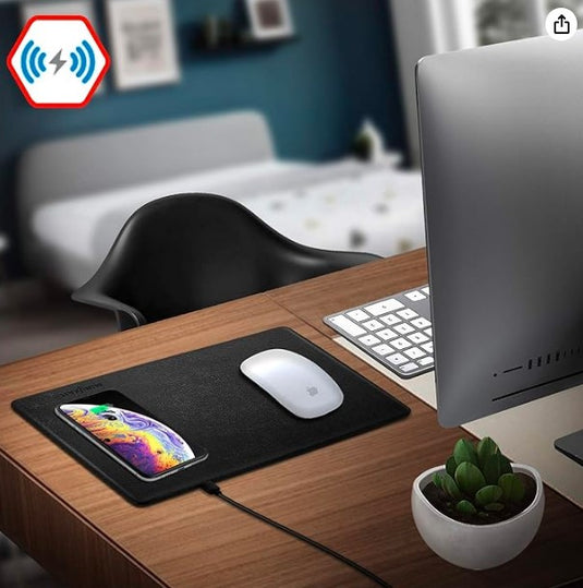 Minibatt PowerPad – Alfombrilla de ratón con carga inalámbrica Qi