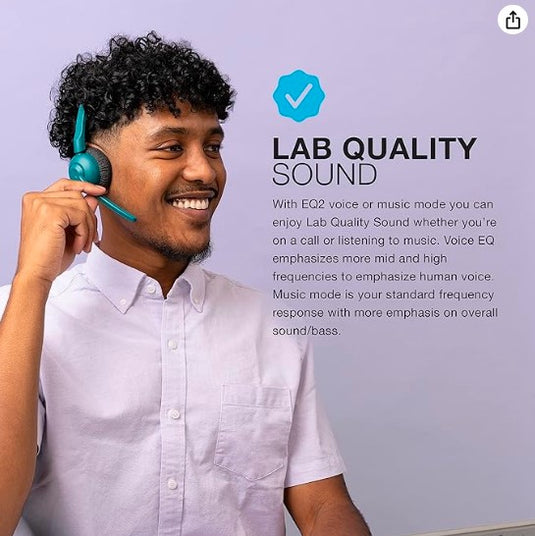 Auriculares Inalámbricos JLab GO Work Pop con Micrófono – 50h de Batería, Bluetooth Multipunto