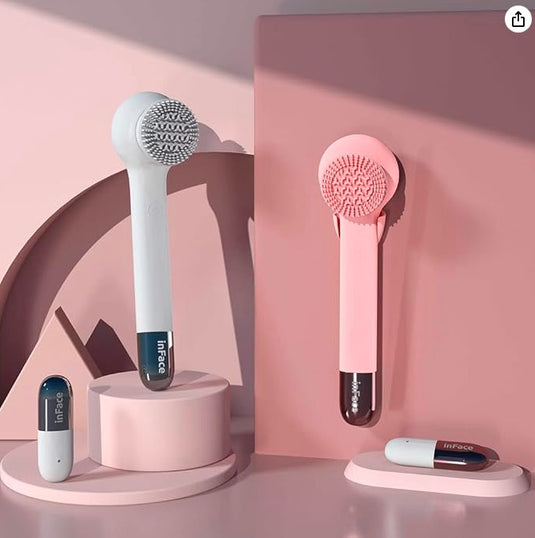 inFace SPA Massager CB-11D-GY – Masajeador Facial Rejuvenecedor de Silicona (Gris)