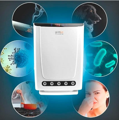 Gridinlux Generador de Ozono Action 1300 | Purificador de Aire y Agua | Control Remoto | Hasta 1300 m² | Potencia y Tiempo Regulables | 14 W