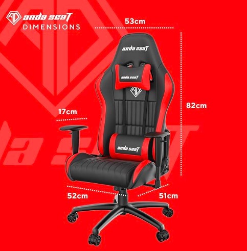 Anda Seat Jungle Series Gaming Chair - Roja | Ergonómica y Ajustable