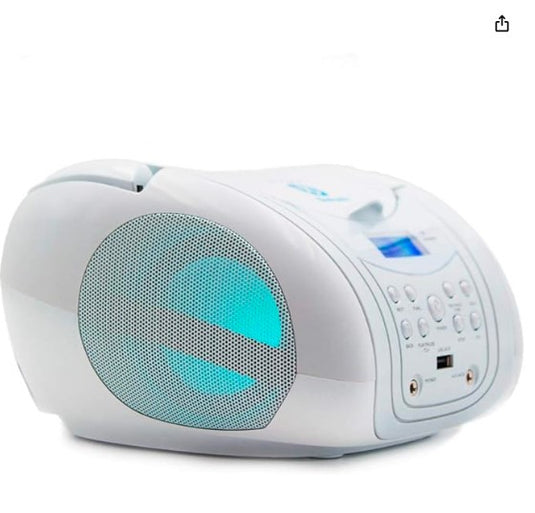 Lauson CP756 Radio CD Portátil con USB y MP3 | Boombox Estéreo con Bluetooth, Radio FM/PLL y Altavoces Integrados