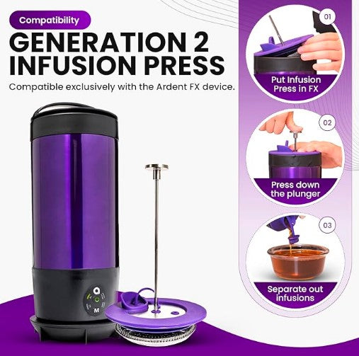 Prensa de Infusión Ardent Gen 2 – Extrae Aceites y Maximiza tus Mezclas