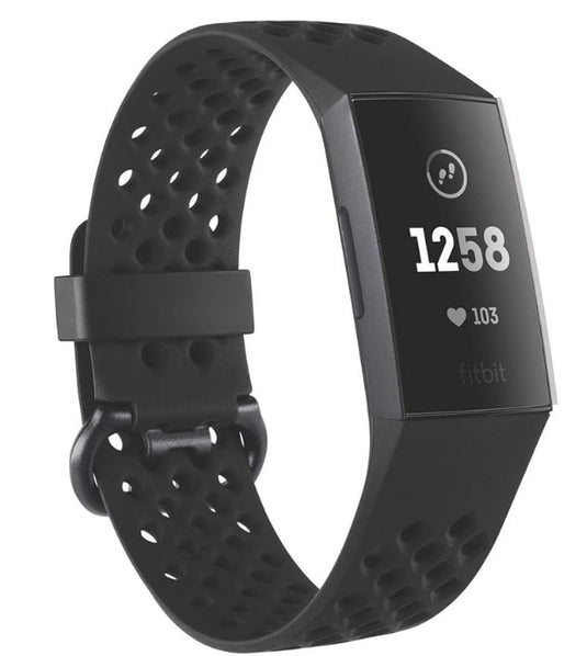 Fitbit Charge 3 – Correa Deportiva de Silicona Unisex, Resistente al Agua y Sudor