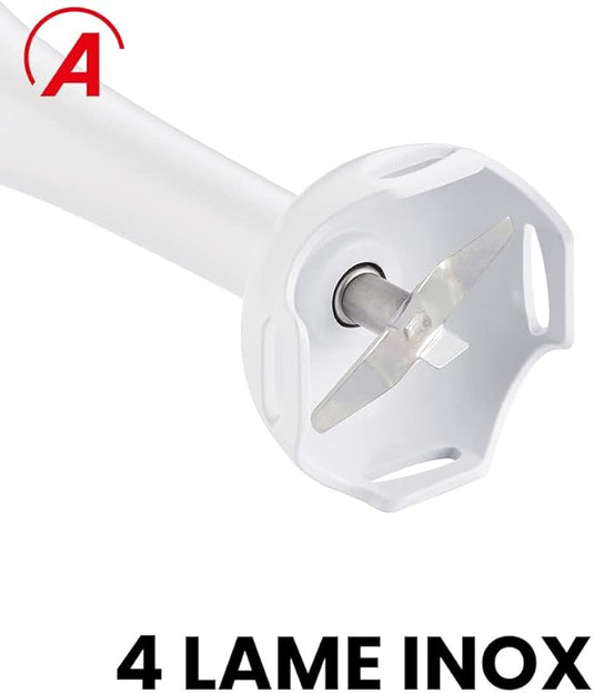 Batidora de Inmersión Profesional 15000 RPM, 4 Cuchillas de Acero Inoxidable