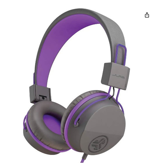 JLab JBuddies Studio – Auriculares para Niños Gris/Púrpura