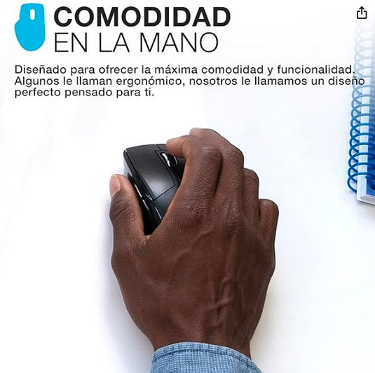 JLab JBuds Ratón Inalámbrico | Bluetooth + USB, Multidispositivo, Recargable y Ergonómico