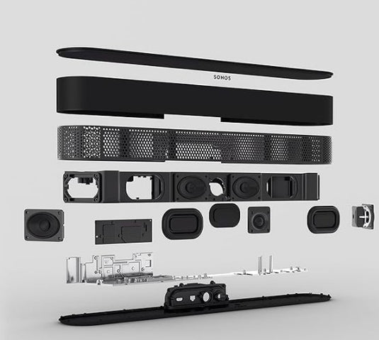 Sonos Beam (2.ª Gen.) – Barra de Sonido Compacta con Dolby Atmos y Control por Voz (Negra)