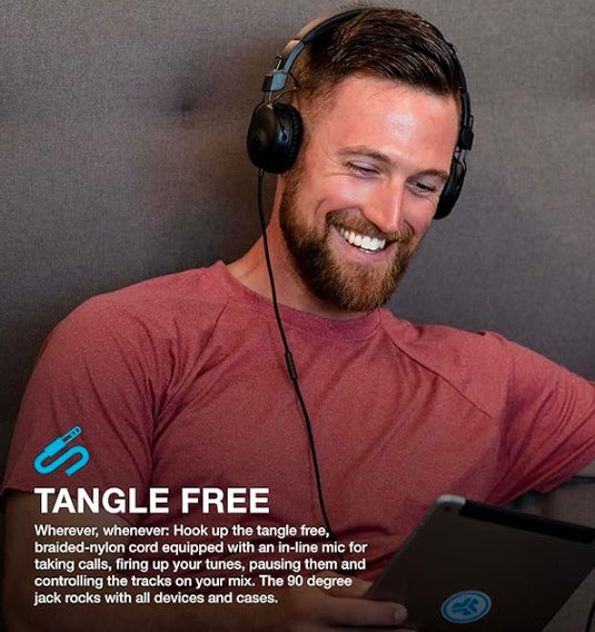 JLab Auriculares con Cable Audio Studio | Sonido C3 Claro y Cómodo Diseño On-Ear