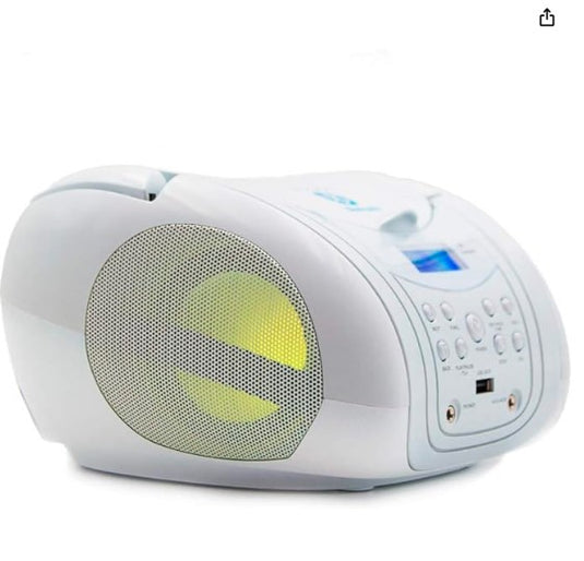 Lauson CP756 Radio CD Portátil con USB y MP3 | Boombox Estéreo con Bluetooth, Radio FM/PLL y Altavoces Integrados