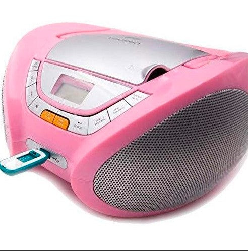 Lauson CP448 Boombox Portátil Rosa | Estéreo con Auriculares