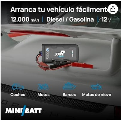 MiniBatt STR – Miniarrancador de coche 12.000 mAh