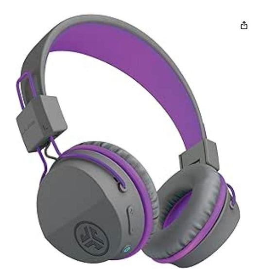 JLab JBuddies Studio – Auriculares Over-Ear con Micrófono, Púrpura
