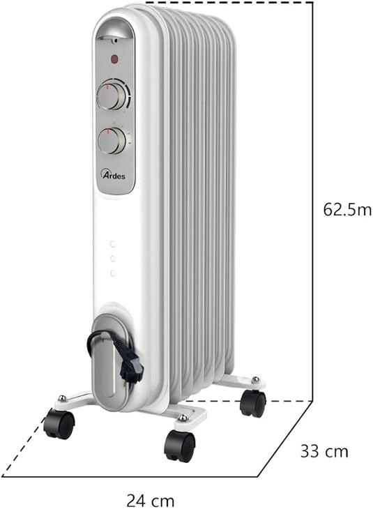 Radiador de Aceite 7 Elementos Térmicos - 3 Potencias 1500W - 45M3