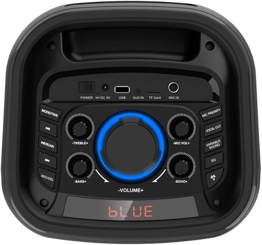 Altavoz Bluetooth Karaoke Portátil con Luces LED