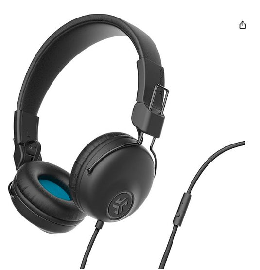 JLab Auriculares con Cable Audio Studio | Sonido C3 Claro y Cómodo Diseño On-Ear