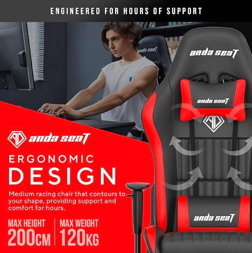 Anda Seat Jungle Series Gaming Chair - Roja | Ergonómica y Ajustable