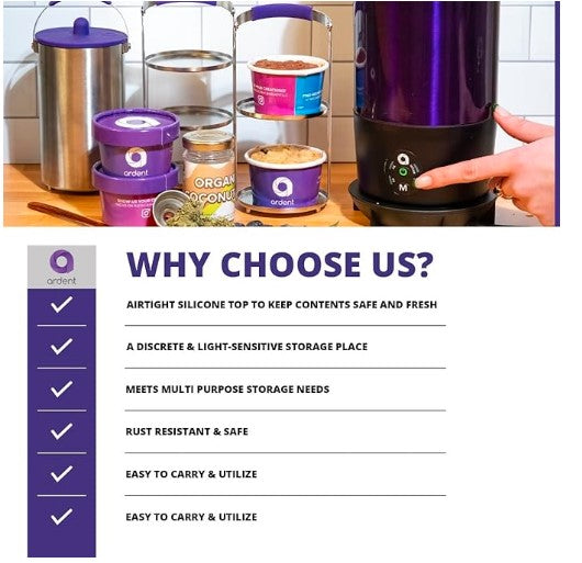 Ardent Nova Vessel – Recipiente Hermético Multiusos de Acero Inoxidable y Silicona