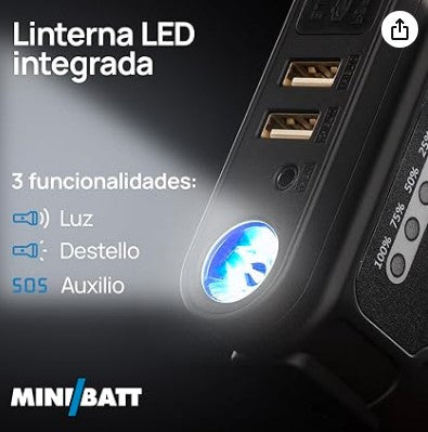 MiniBatt STR – Miniarrancador de coche 12.000 mAh