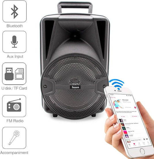 Altavoz Portátil Bluetooth | Luces | USB | Karaoke | Batería 12h | Radio