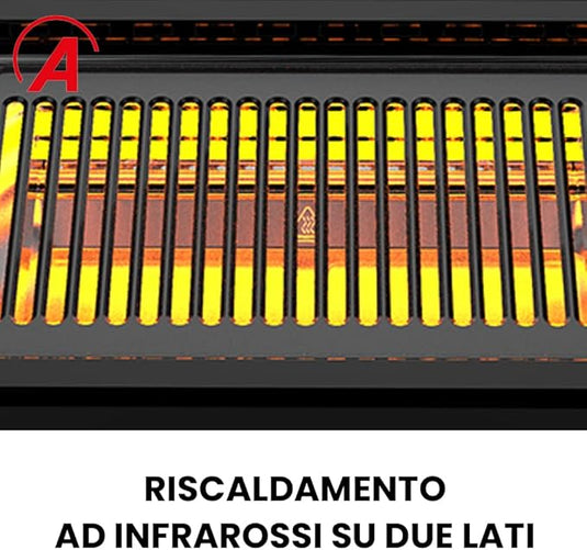 Barbacoa Eléctrica Sin Humo con Calentamiento por Infrarrojos, 1100W