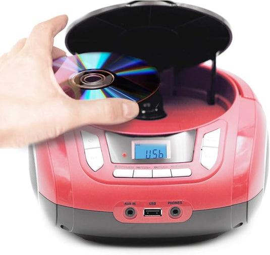 Reproductor de CD Y Radio Portátil con Bluetooth