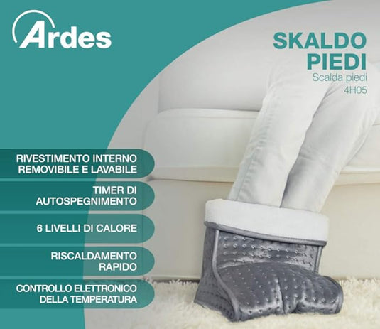 Calientapiés Eléctrico Pies, Calor 6 niveles - 100W 27 X 31 X 25 Cm