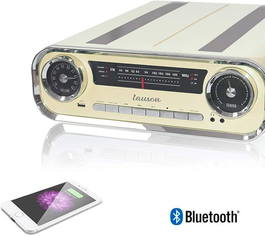 Tocadiscos Vintage Muscle Car con Bluetooth y Altavoces integrados